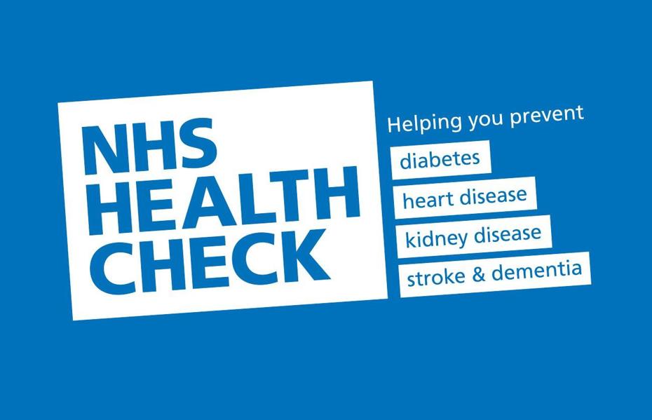 NHS Health Check logo, statimg that health checks help tp prevent diabetes, heart disease, kidney disease, stroke and dementia