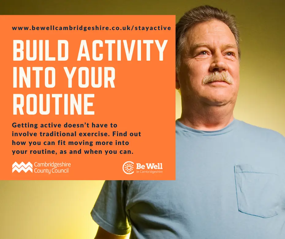 Man preparing to build activity into his routine